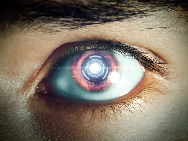 future, eye, robot eye