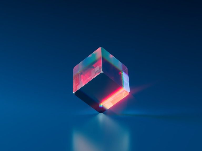 blue, crystal, cube